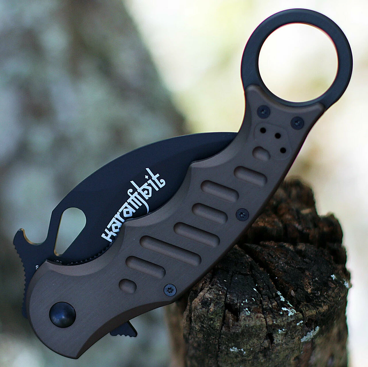 Coupon 🎁 Fox Knives USA FOX Knives Folding Karambit 478BR, 3.2 in. N690Co Black blade, Dark Brown T6-6061 Aircraft Aluminum ⌛ 4 Coupon 🎁 Fox Knives USA FOX Knives Folding Karambit 478BR, 3.2 in. N690Co Black blade, Dark Brown T6-6061 Aircraft Aluminum ⌛ - Image 4