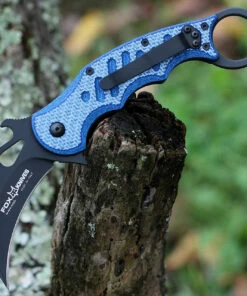 Best Sale 👏 Fox Knives USA Fox Knives 479 - Blue Twill CF (3.2" N690Co Blk) 479BLT ✨