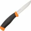 Deals 🔥 Mora Knives Orange Companion F Fixed, Serrated SS Blade, Rubber Handle 😀