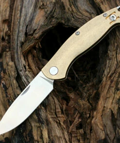 Cheap 🛒 GiantMouse ACE Farley Slipjoint - Brass (2.8" M390 Satin) 🔥
