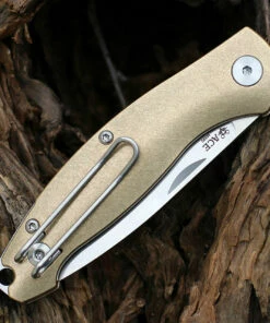 Cheap 🛒 GiantMouse ACE Farley Slipjoint - Brass (2.8" M390 Satin) 🔥 -Automatic Knives shop Farley Brass.2 26282.1645648337