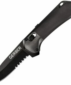 Discount ✔️ Gerber Highbrow Compact Pivot Lock A/O, 2.88" Black 7Cr17MoV Partially Serrated Blade, Aluminum Handle ✨