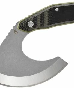 Budget 🤩 Gerber Downwind Ulu G1824, 3.42" 7Cr17MoV Stonewashed Blade, Black & Green G-10 Handles ✨