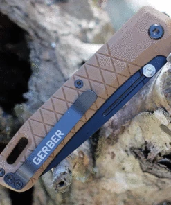 Hot Sale 💯 Gerber Zilch Coyote Brown GRN (3.1" Black) 30-001880 😍 -Automatic Knives shop G30001880.2 59747.1634929404