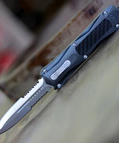 Best Pirce 🛒 CobraTec Knives GYKCDAG2SS Gray King Cobra, 4" D2 SteelDagger Serrated Blade, Anodized Aviation Aluminum Handle 🔥