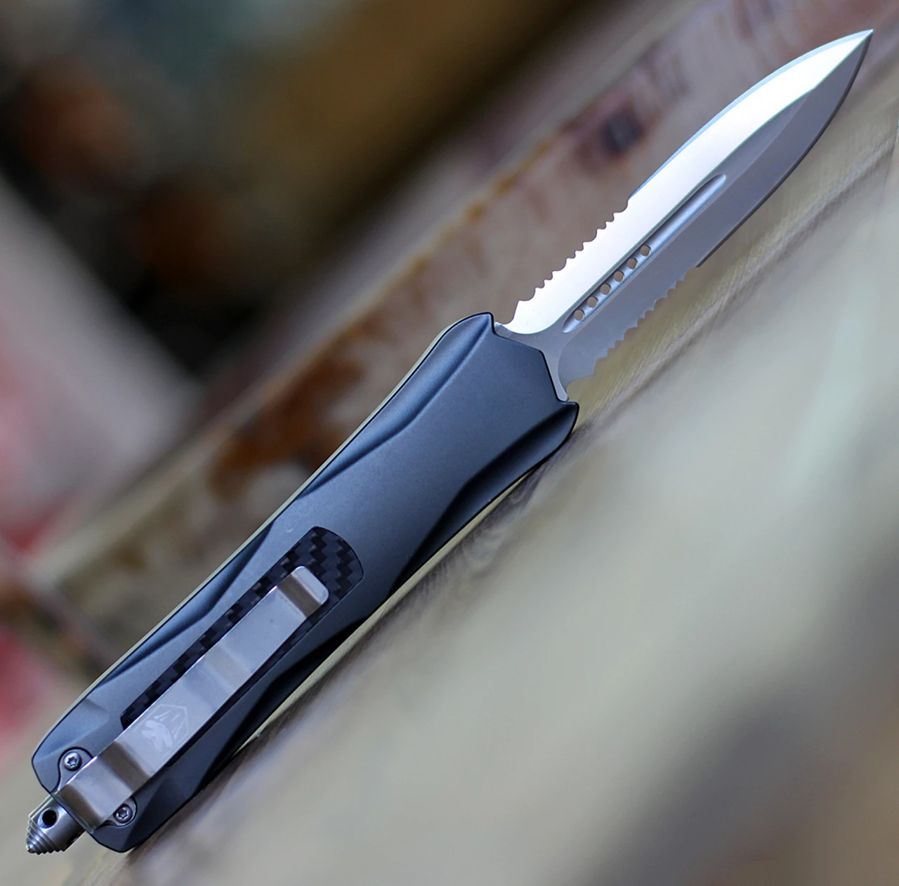 Best Pirce 🛒 CobraTec Knives GYKCDAG2SS Gray King Cobra, 4" D2 SteelDagger Serrated Blade, Anodized Aviation Aluminum Handle 🔥 2 Best Pirce 🛒 CobraTec Knives GYKCDAG2SS Gray King Cobra, 4" D2 SteelDagger Serrated Blade, Anodized Aviation Aluminum Handle 🔥 - Image 2