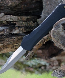 Best reviews of 🤩 Heretic Knives Heretic Manticore S OTF Auto - Black Alum. (2.62" Elmax Bowie Battleworn) HO22B-5A 🔔