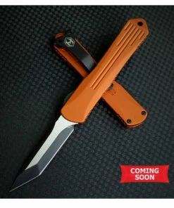 Deals 🛒 Heretic Knives Heretic Manticore S OTF Automatic - Orange Alum (2.6" Elmax Blk Tanto) H023-10A-ORG 🎉