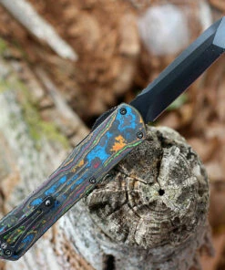 Best reviews of 🛒 Heretic Knives Heretic Manticore X OTF Automatic - Awesome 80's CF / Blk Alum (3.7" Blk DLC Tanto) H031-6A-CF80's 🛒