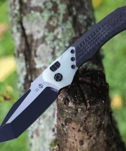 Coupon ⭐ Heretic Knives Heretic Wraith V.2 Auto -Carbon Fiber and Jade (3.62" Elmax Battleworn Tanto) H100-8A-JADE 🧨