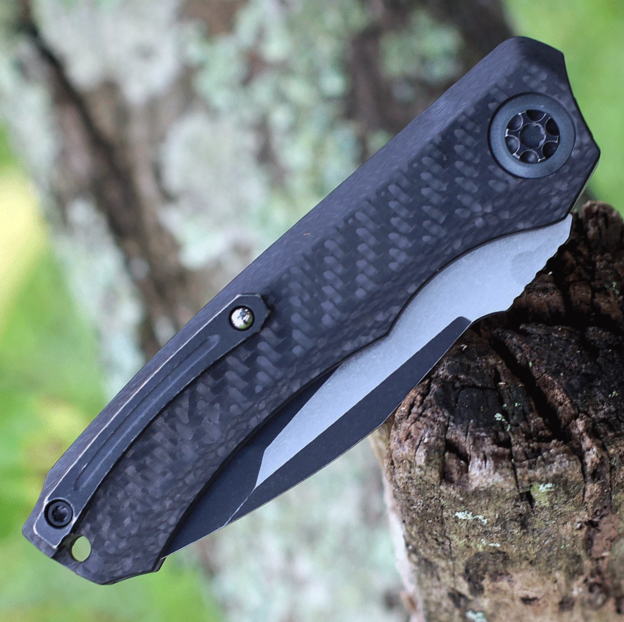 Coupon ⭐ Heretic Knives Heretic Wraith V.2 Auto -Carbon Fiber and Jade (3.62" Elmax Battleworn Tanto) H100-8A-JADE 🧨 4 Coupon ⭐ Heretic Knives Heretic Wraith V.2 Auto -Carbon Fiber and Jade (3.62" Elmax Battleworn Tanto) H100-8A-JADE 🧨 - Image 4