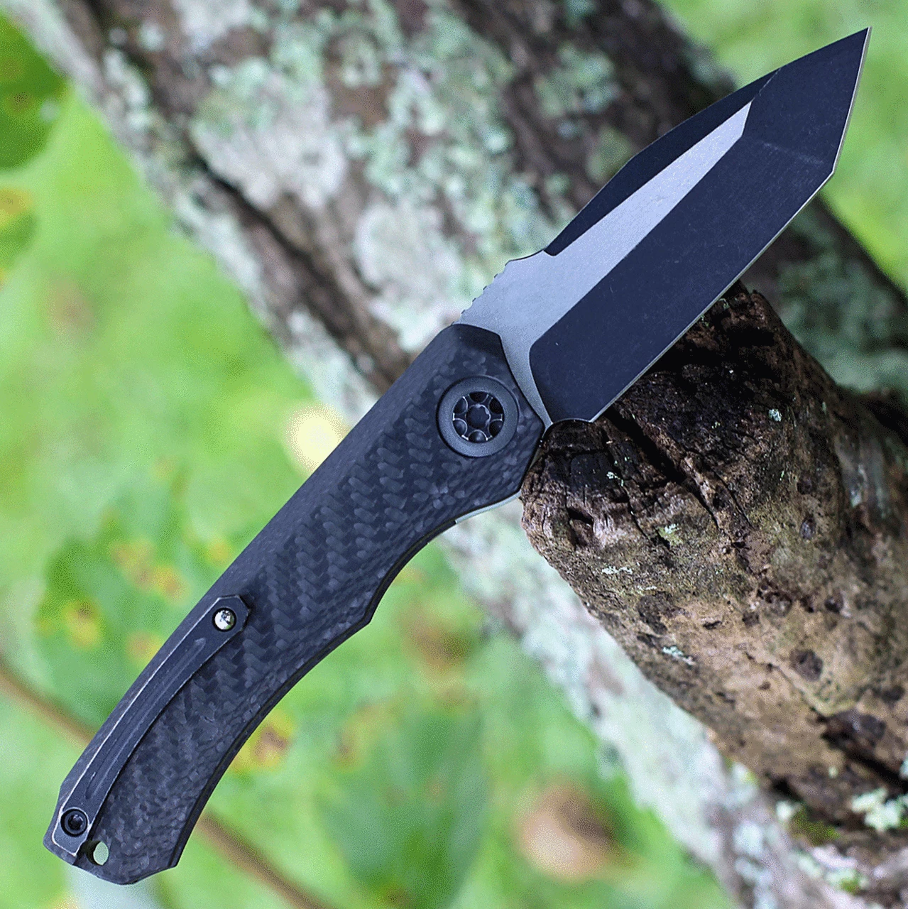 Coupon ⭐ Heretic Knives Heretic Wraith V.2 Auto -Carbon Fiber and Jade (3.62" Elmax Battleworn Tanto) H100-8A-JADE 🧨 2 Coupon ⭐ Heretic Knives Heretic Wraith V.2 Auto -Carbon Fiber and Jade (3.62" Elmax Battleworn Tanto) H100-8A-JADE 🧨 - Image 2