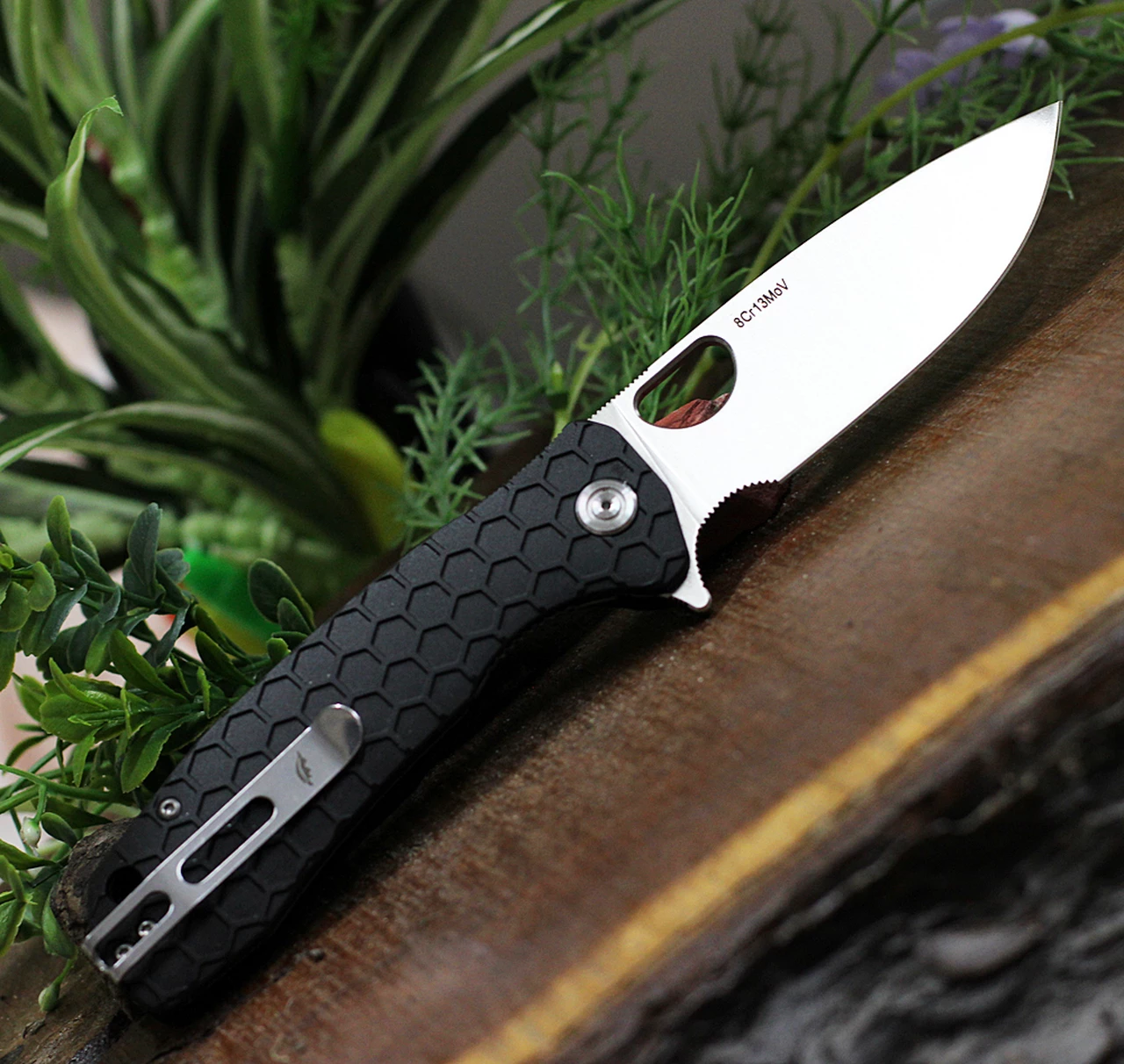 Best Sale ✨ Honey Badger Knives Large Flipper HB1001, 3.63" 8Cr13MoV Satin Drop Point Plain Blade, Black FRN Handle ❤️ 2 Best Sale ✨ Honey Badger Knives Large Flipper HB1001, 3.63" 8Cr13MoV Satin Drop Point Plain Blade, Black FRN Handle ❤️ - Image 2