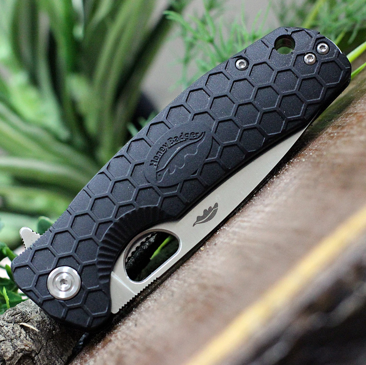 Best Sale ✨ Honey Badger Knives Large Flipper HB1001, 3.63" 8Cr13MoV Satin Drop Point Plain Blade, Black FRN Handle ❤️ 3 Best Sale ✨ Honey Badger Knives Large Flipper HB1001, 3.63" 8Cr13MoV Satin Drop Point Plain Blade, Black FRN Handle ❤️ - Image 3