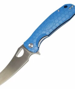 Hot Sale 🧨 Honey Badger Knives Large Flipper HB1158, 3.63" D2 Satin Wharncleaver Plain Blade, Blue FRN Handle ✨