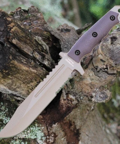 Coupon 👍 Halfbreed Blades Large Infantry LIK-01DE, 6.88" K110 Partially Serrated Blade, Dark Earth G-10 Handles ❤️