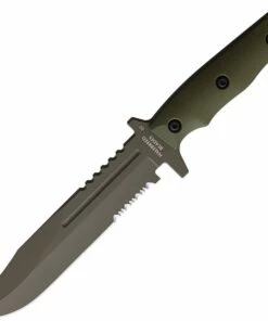 Promo 🤩 Halfbreed Blades Large Infantry LIK-01OD, 6.88" K110 Partially Serrated Blade, Ranger Green G-10 Handles 👏