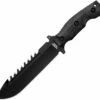 Discount 🌟 Halfbreed Blades Large Survival LSK-01, 6.89" K110 Spear Point Blade, Black G-10 Handle ❤️