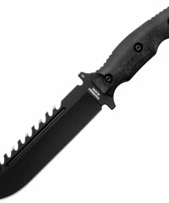 Discount 🌟 Halfbreed Blades Large Survival LSK-01, 6.89" K110 Spear Point Blade, Black G-10 Handle ❤️
