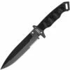 Coupon ✨ Halfbreed Blades Medium Infantry Knife MIK-01PS, 6.49" K110 D2 Teflon Coated Plain Blade, Black G-10 Handle 👏