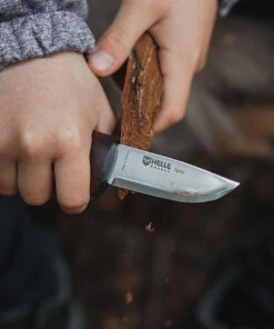 Best Pirce 😍 Helle Spire Fixed Blade - Birch Wood (2.5" Sandvik 12C27 Blunt Tip) Leather Sheath 🔔