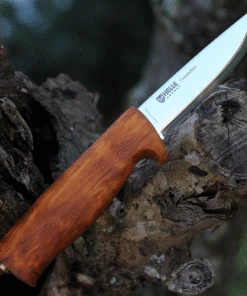 Discount ✔️ Helle Fossekallen, Triple Laminated Stainless Steel, Curly Birch Handle 🛒