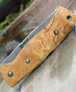 Best Pirce ❤️ Helle Bleja 625, 3.35" Triple Laminated Stainless Steel Drop Point Plain Blade, Curly Birch Handle 🌟 -Automatic Knives shop HE625.1 43218.1581523081
