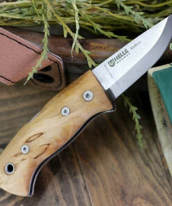 Top 10 🔔 Helle Kletten Lockback Folder 662, 2.12" Triple Laminated Stainless Steel Drop Point Plain Blade, Curly Birch Handle 🔔