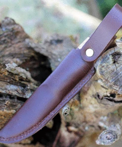 Hot Sale 🎁 Helle Algonquin, Triple Laminated Stainless Steel, Darkened oak / Curly Birch / Leather Handles 😀 -Automatic Knives shop HE78.3 95960.1637090069