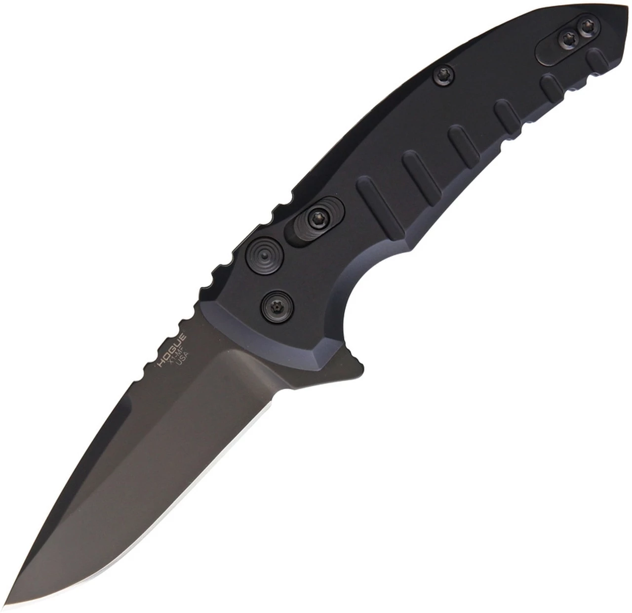 Promo 🌟 Hogue X1 Microflip HO24176, 2.62"CPM-154 Matte Black Drop Point Blade, Black Aluminum Handles ⭐ 1 Promo 🌟 Hogue X1 Microflip HO24176, 2.62"CPM-154 Matte Black Drop Point Blade, Black Aluminum Handles ⭐