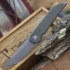 Hot Sale 😍 Jake Hoback Knives Jake Hoback Radford HOB019MG, 3.25" CPM-20CV Stonewash Plain Blade, Dark Green Micarta Handle 🧨