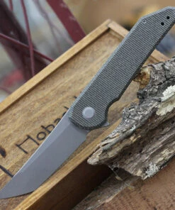 Hot Sale 😍 Jake Hoback Knives Jake Hoback Radford HOB019MG, 3.25" CPM-20CV Stonewash Plain Blade, Dark Green Micarta Handle 🧨