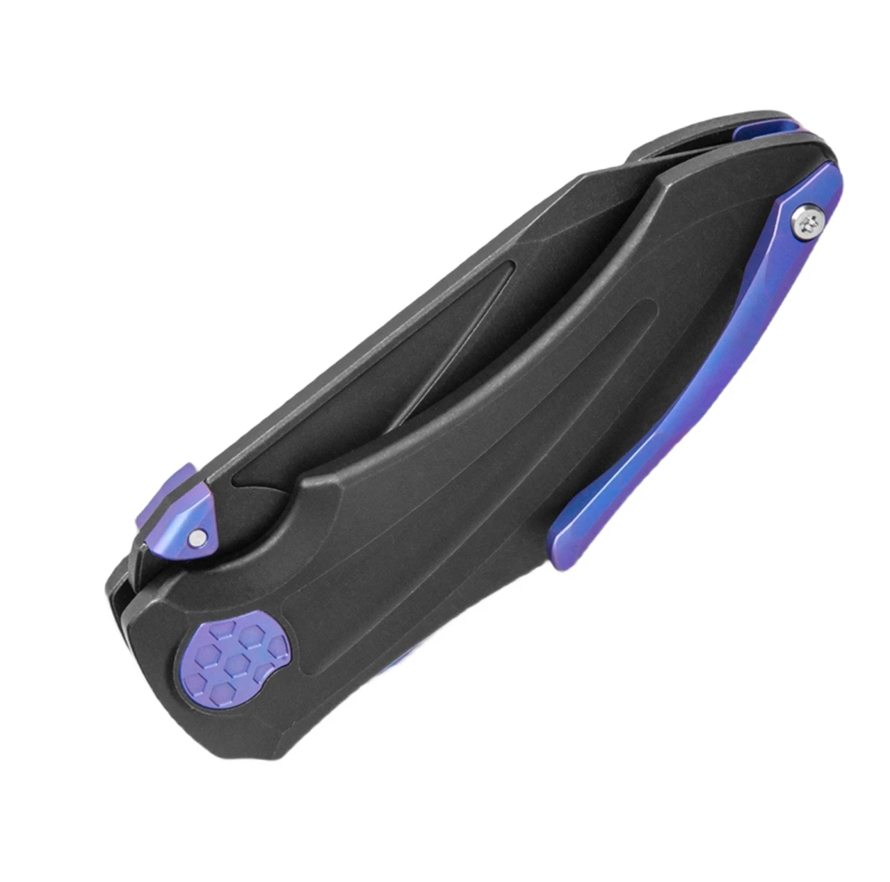 Outlet 😍 Jake Hoback Knives Jake Hoback Sumo Button Lock - Blk/Purple Ti (3.25" Blk CPM-20CV) 👏 3 Outlet 😍 Jake Hoback Knives Jake Hoback Sumo Button Lock - Blk/Purple Ti (3.25" Blk CPM-20CV) 👏 - Image 3