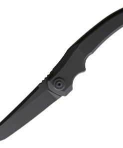 Best Sale 🎉 Jake Hoback Knives Jake Hoback DLC HOB022B, 3.25" CPM-20CV Stainless Black Tanto Blade, Black Titanium Handle 💯