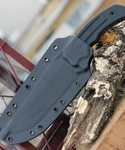 Budget 💯 Jake Hoback Knives Jake Hoback Perseverance Fixed Blade Knife HOB029P, 6.1" CPM-3V Stonewashed Scalloped Drop Point Blade, Black G-10 Handles w/Black Kydex Sheath 🤩 -Automatic Knives shop HOB029P.2 67808.1620677059