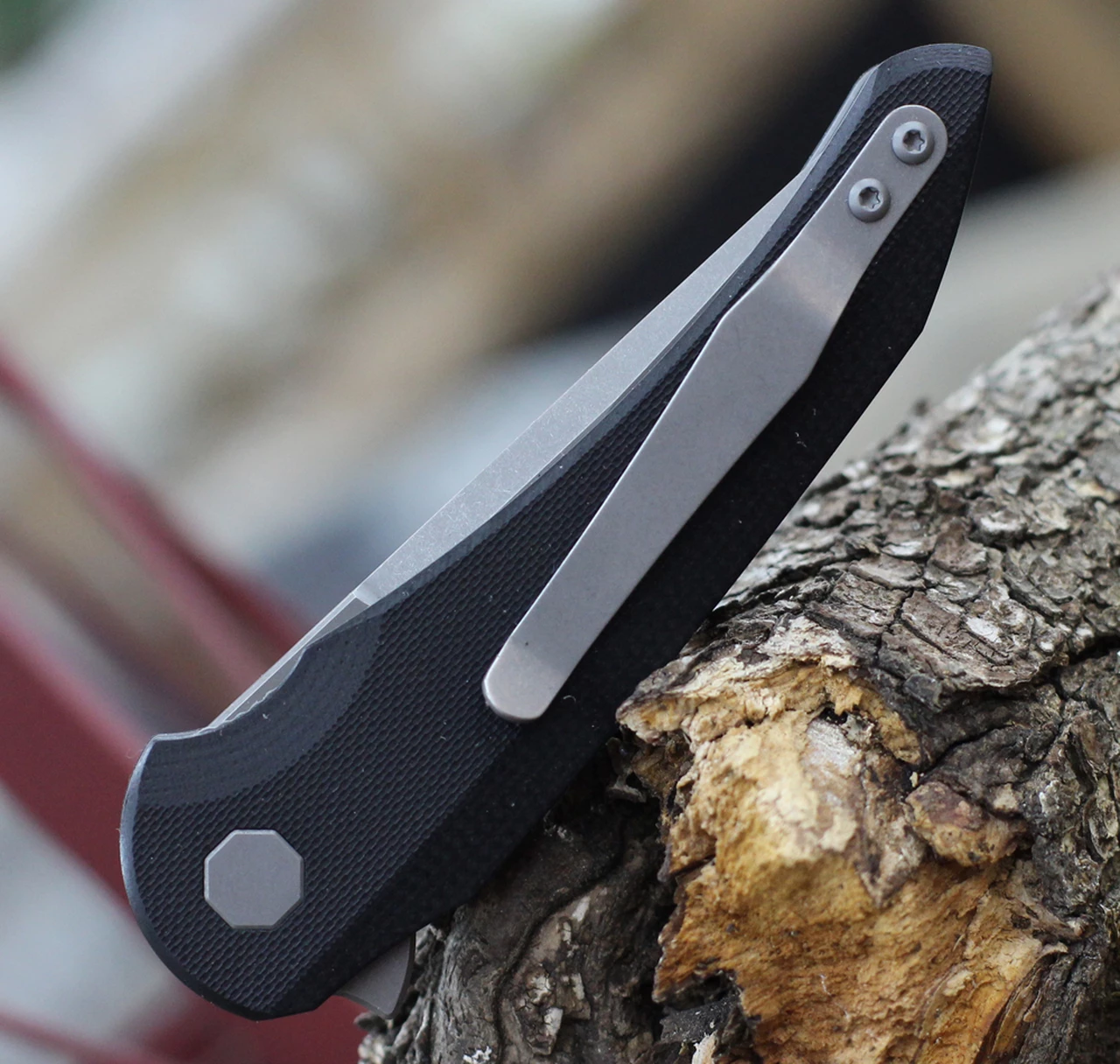 Top 10 ✨ Jake Hoback Knives Jake Hoback Enoch HOB024, 3.125" CPM-20CV Gray Stonewash Plain Blade, Black G-10 Handle 🤩 4 Top 10 ✨ Jake Hoback Knives Jake Hoback Enoch HOB024, 3.125" CPM-20CV Gray Stonewash Plain Blade, Black G-10 Handle 🤩 - Image 4