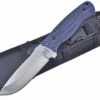 Best Pirce 💯 Hen & Rooster Tactical Fixed Blade, HR-006BL, 3.75" Satin Stainless Steel, Black & Blue G-10 Handle w/Black Nylon Sheath 🤩