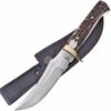 Cheap 🤩 Hen & Rooster, HR-184, Deer Stag Handle Fixed Blade, 5.5" Stainless Steel Trailing Point Fixed Blade 😍