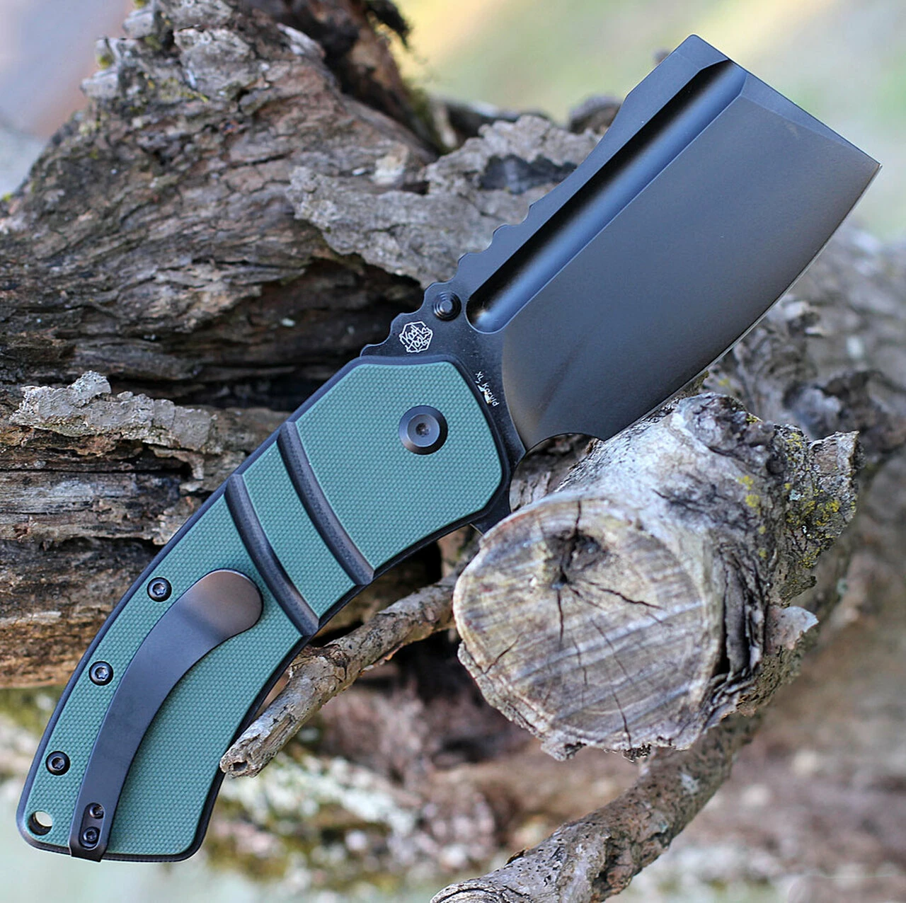 Discount 💯 Kansept Knives Kansept XL Korvid Flipper - OD Green G10 (3.6" Blk 154CM Cleaver) T1030A1 ❤️ 2 Discount 💯 Kansept Knives Kansept XL Korvid Flipper - OD Green G10 (3.6" Blk 154CM Cleaver) T1030A1 ❤️ - Image 2