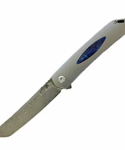 Best Sale 😀 Kansept Knives Kansept HazaKura - Gray Ti / Timascus (3.54" Damascus Tanto) K1019D1 ✨