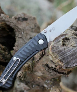 Brand new ✔️ GiantMouse ACE Iona Liner Lock, 2.9" Stonewashed M390 Drop Point Blade, Anso Textured Black FRN Handle 🎁