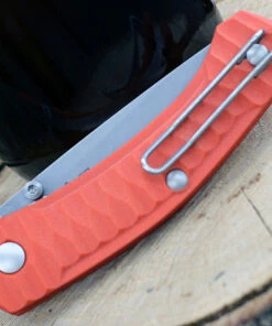 Best Pirce 😍 GiantMouse ACE Iona Liner Lock, 2.9" Satin M390 Drop Point Blade, Anso Textured Orange G-10 Handle 🤩 -Automatic Knives shop IONA ORANGR G 10.3 27238.1611777094