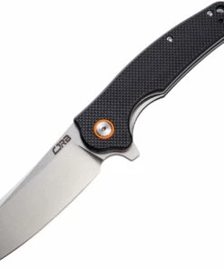 Best reviews of 🌟 CJRB Cutlery Crag Liner Lock J1904-BKF, 3.3" D2 Stonewash Plain Blade, Black G-10 Handle ⭐