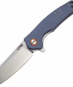 Deals 🎁 CJRB Cutlery Crag Liner Lock J1904-GYF, 3.3" D2 Stonewash Plain Blade, Blue-Gray G-10 Handle 😀