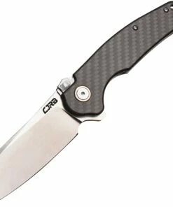 Cheapest ✨ CJRB Cutlery Crag Recoil-lock J1904R-CF, 3.3" D2 Stonewash Plain Blade, Carbon Fiber Handle 😀