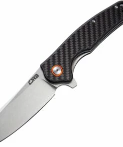 Cheapest 🌟 CJRB Cutlery Crag Liner Lock J1904-CF, 3.3" D2 Stonewash Plain Blade, Carbon Fiber Handle 🎉