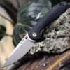 Best Pirce 🎉 CJRB Cutlery Feldspar J1912-BKC, 3.53" D2 Steel Stonewashed Plain Blade, Contoured Black G-10 Handle 🤩