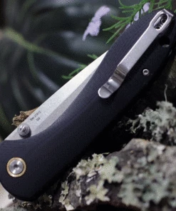 Best Pirce 🎉 CJRB Cutlery Feldspar J1912-BKC, 3.53" D2 Steel Stonewashed Plain Blade, Contoured Black G-10 Handle 🤩 -Automatic Knives shop J1912BKC.2 43299.1619551238