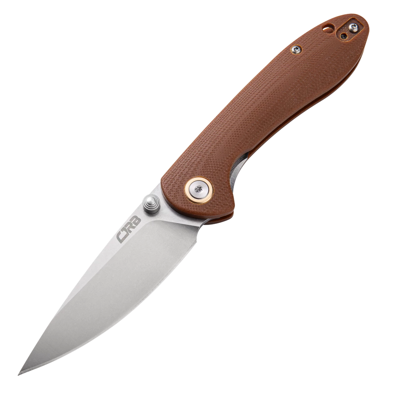 Outlet 👍 CJRB Cutlery Small Feldspar J1912S-BNC, 3.0" D2 Steel Stonewashed Plain Blade, Contoured Brown G-10 Handle ✨ 1 Outlet 👍 CJRB Cutlery Small Feldspar J1912S-BNC, 3.0" D2 Steel Stonewashed Plain Blade, Contoured Brown G-10 Handle ✨