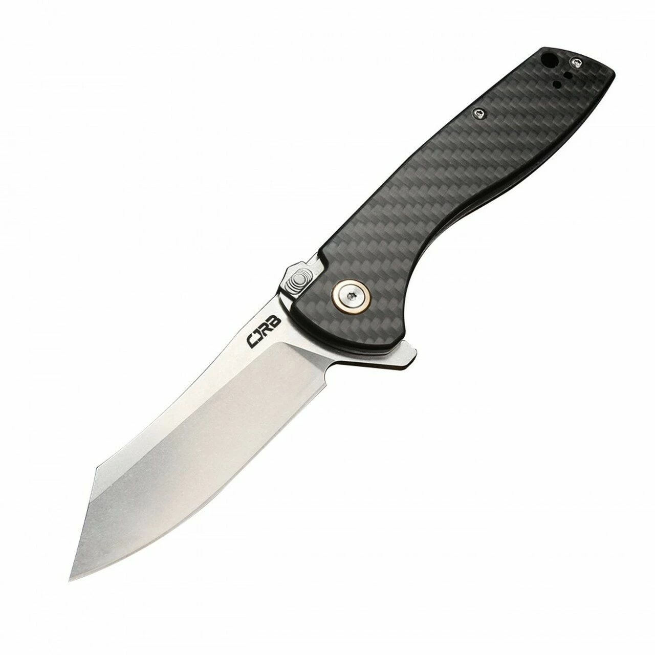 New ✔️ CJRB Cutlery Kicker J1915-CF, 3.52" D2 Steel Stonewash Plain Blade, Carbon Fiber Handle ⌛ 1 New ✔️ CJRB Cutlery Kicker J1915-CF, 3.52" D2 Steel Stonewash Plain Blade, Carbon Fiber Handle ⌛